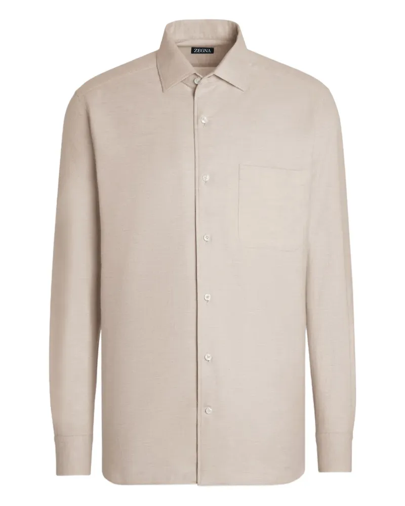 Ermenegildo Zegna Hemd mit Brusttasche - Nude Nude