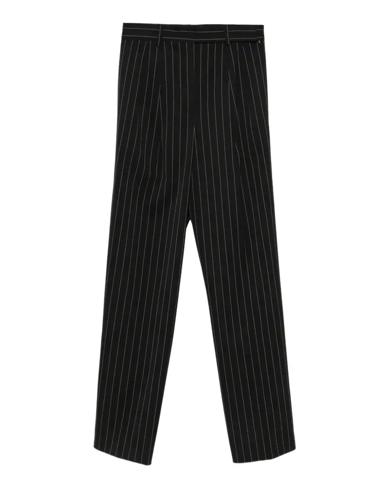 SPORTMAX SPSEditta Bundfaltenhose mit Nadelstreifen - Schwarz Schwarz