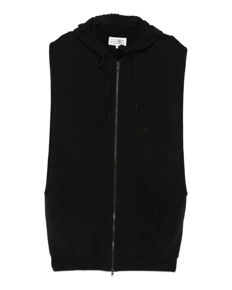 Maison Margiela Weste mit Kapuze - Schwarz Schwarz
