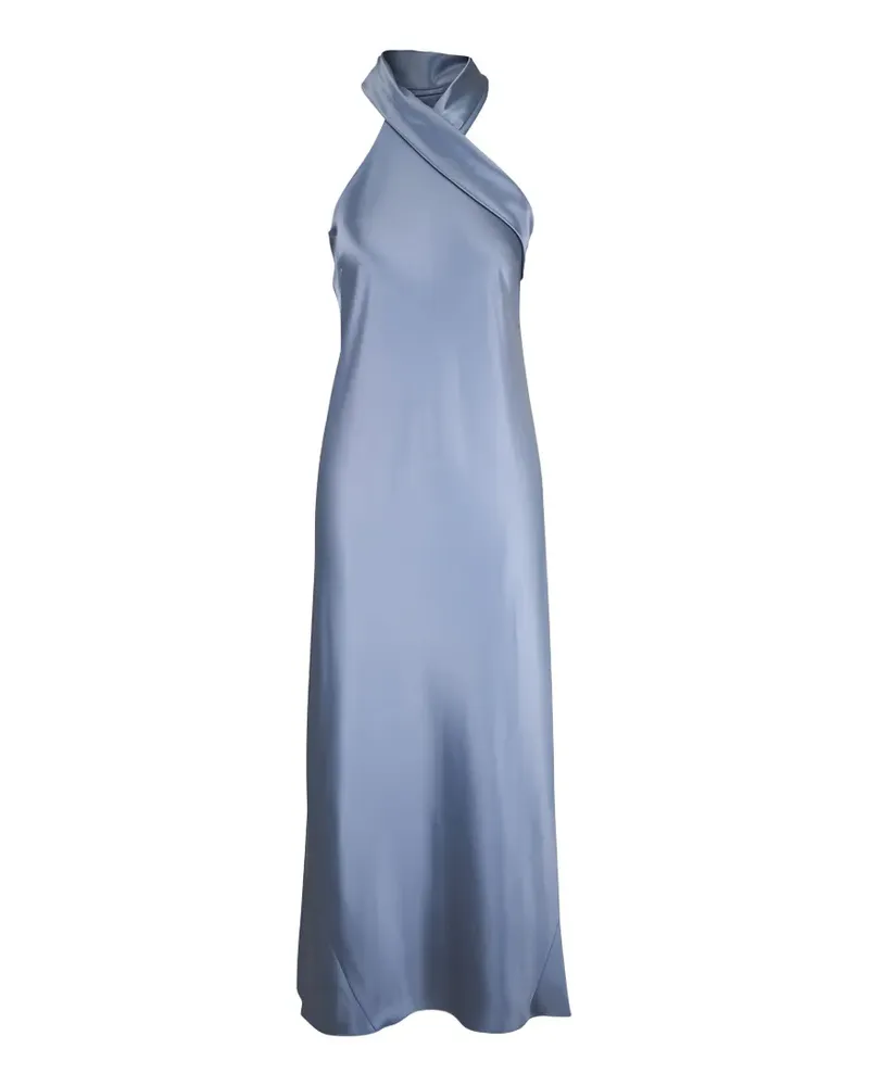 GALVAN sleeveless halterneck dress - Blau Blau