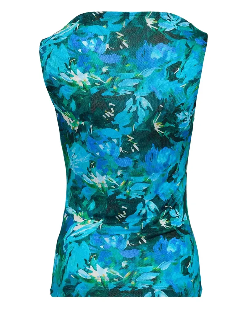 Ulla Johnson Top mit Blumen-Print - Blau Blau