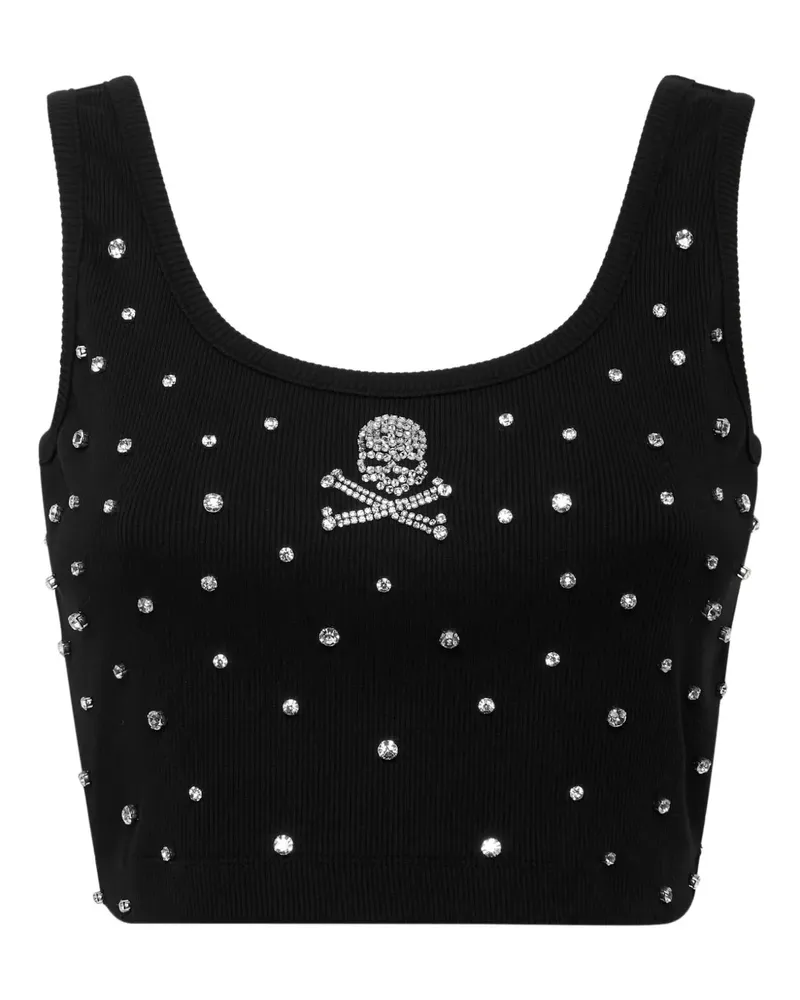 Philipp Plein Oberteil mit Strass - Schwarz Schwarz
