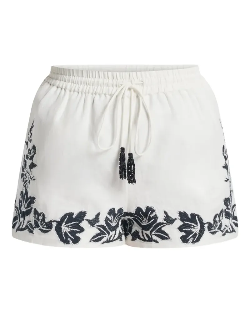 Hemant & Nandita Aahi Shorts mit Quasten - Weiß Weiß