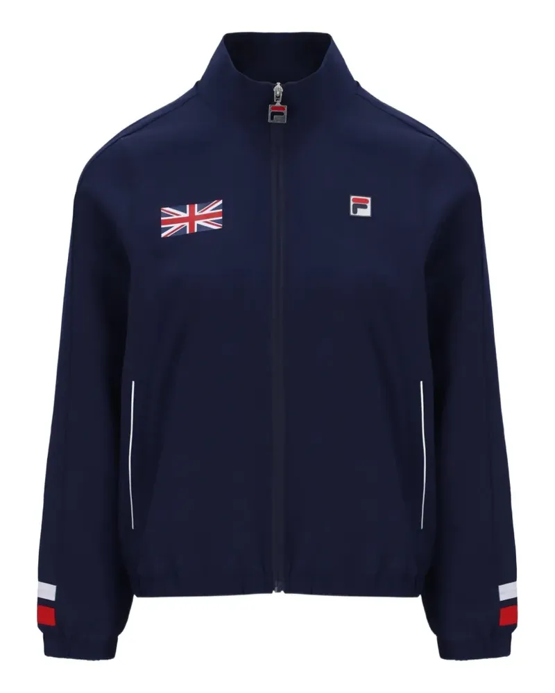 Fila Sweatshirtjacke mit Logo-Patch - Blau Blau
