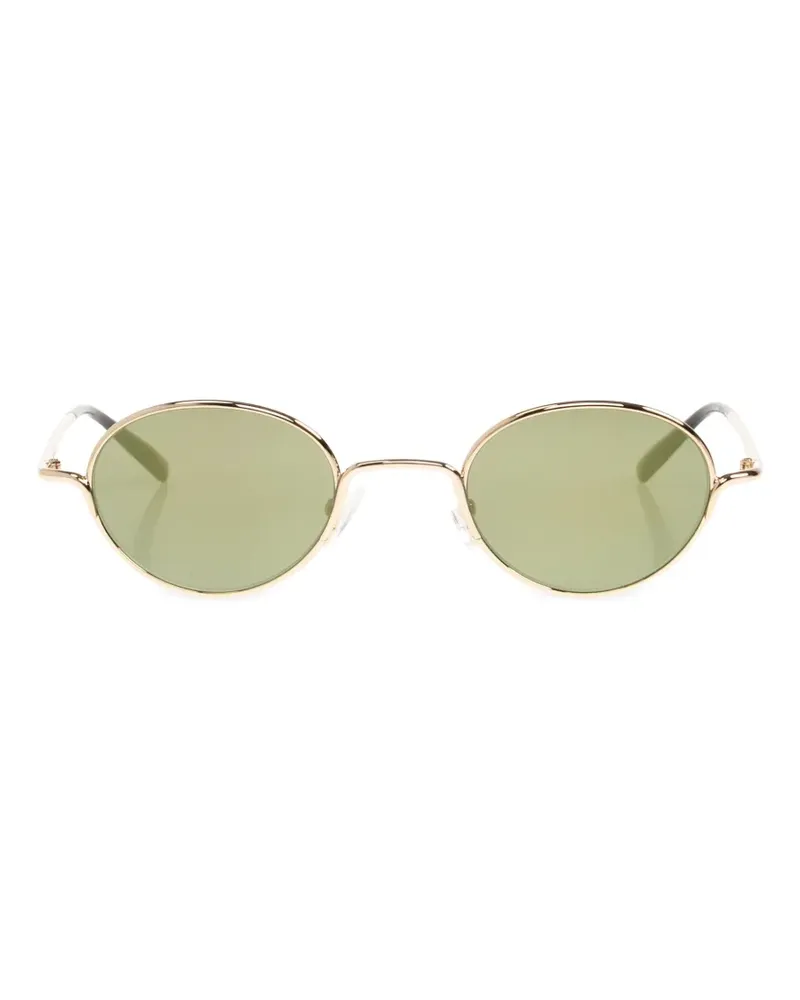 Alexander McQueen oval-frame sunglasses - Gold Gold