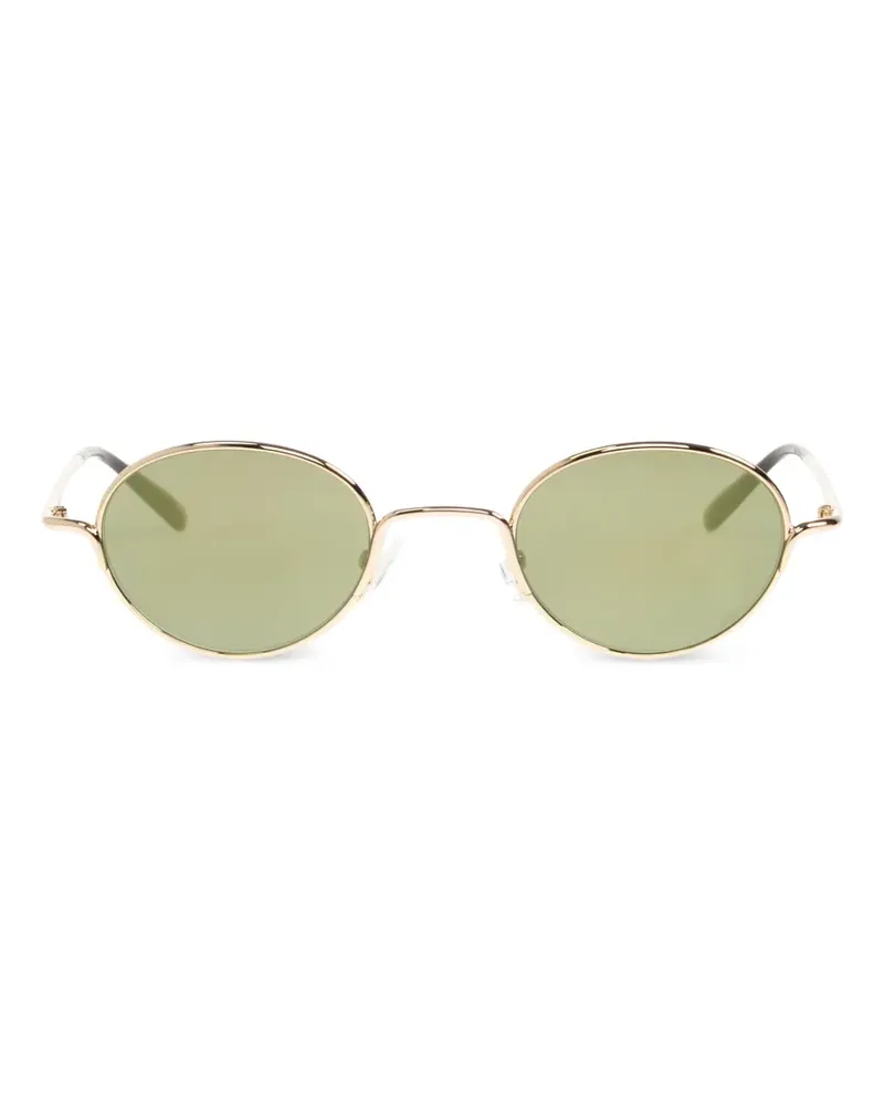 Alexander McQueen oval-frame sunglasses - Gold Gold