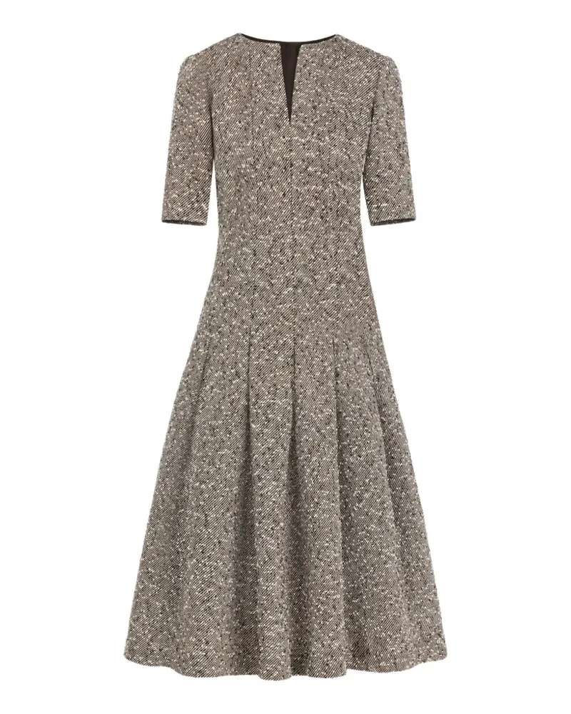 Oscar de la Renta Midikleid aus Tweed - Braun Braun