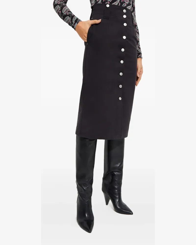 Isabel Marant Blehora buttoned midi skirt - Schwarz Schwarz