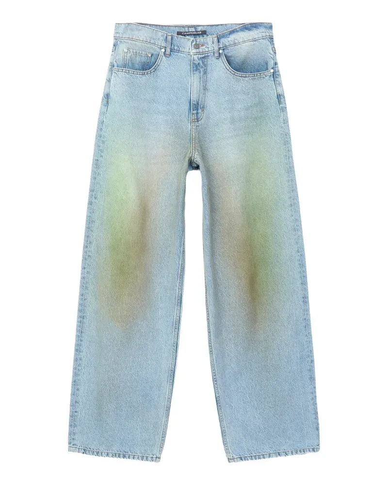 Camper Ausgeblichene Wide-Leg-Jeans - Blau Blau
