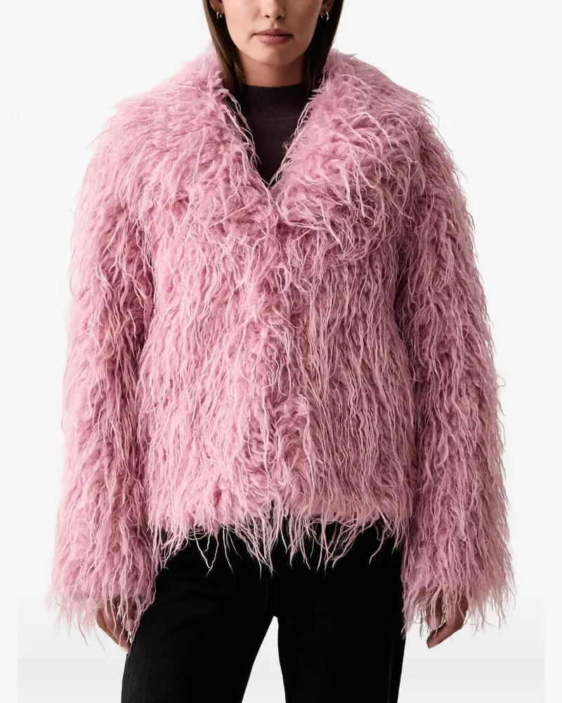 Silvian Heach faux-fur jacket - Rosa Rosa