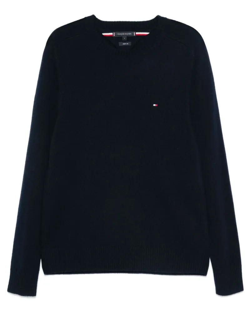 Tommy Hilfiger Pullover mit rundem Ausschnitt - Blau Blau
