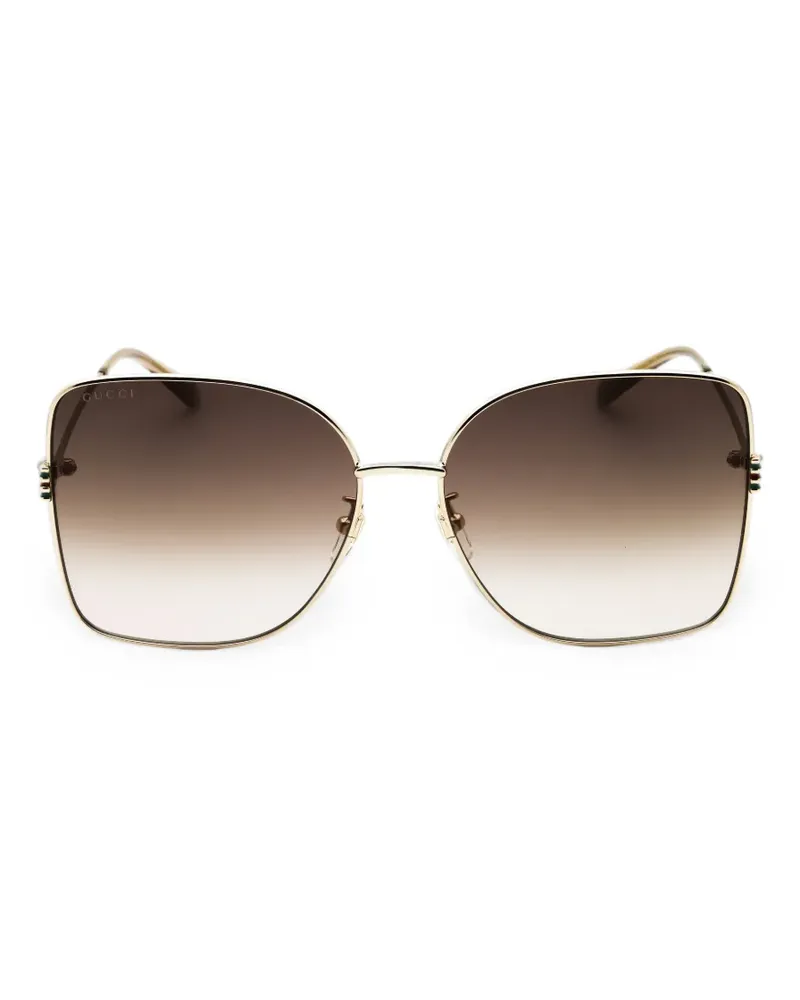 Gucci oversized square-frame sunglasses - Gold Gold