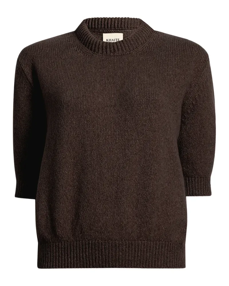 KHAITE Kurzärmeliger Davin Pullover - Braun Braun