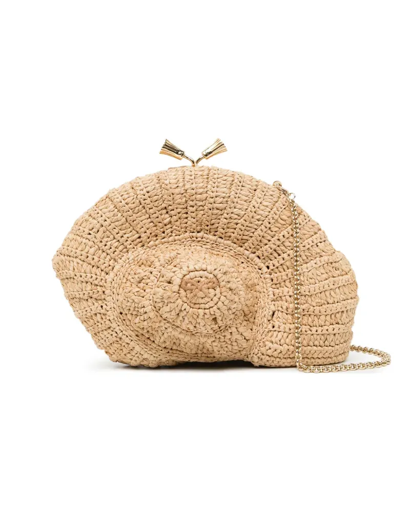 Anya Hindmarch shell-shaped woven crossbody bag - Nude Nude