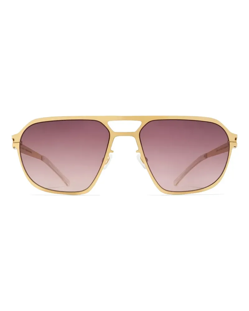 Mykita Geometrische Sinclair Sonnenbrille mit Glanzoptik - Gold Gold