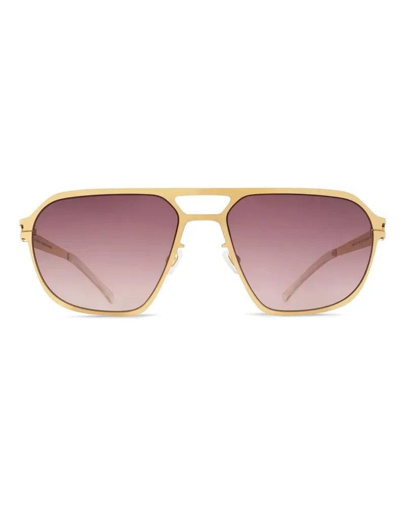 Mykita Geometrische Sinclair Sonnenbrille mit Glanzoptik - Gold Gold