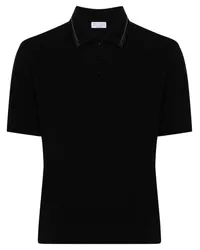 Brunello Cucinelli Poloshirt mit Perlen Schwarz