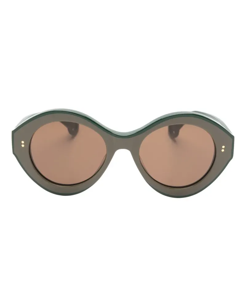 J.W.Anderson Sonnenbrille mit rundem Gestell - Braun Braun