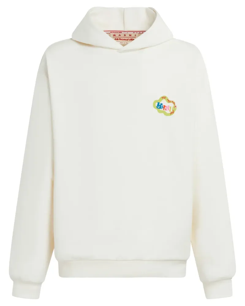 Marni Hoodie mit Logo-Print - Weiß Weiß