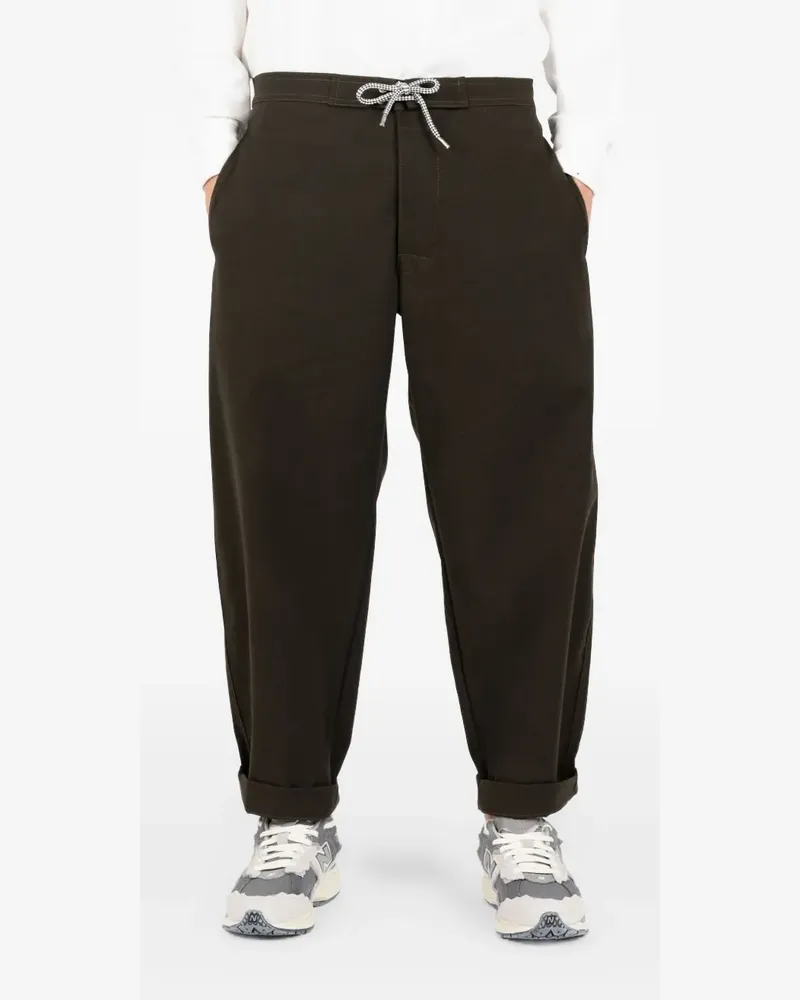 Société Anonyme Hakuba embroidered trousers - Braun Braun