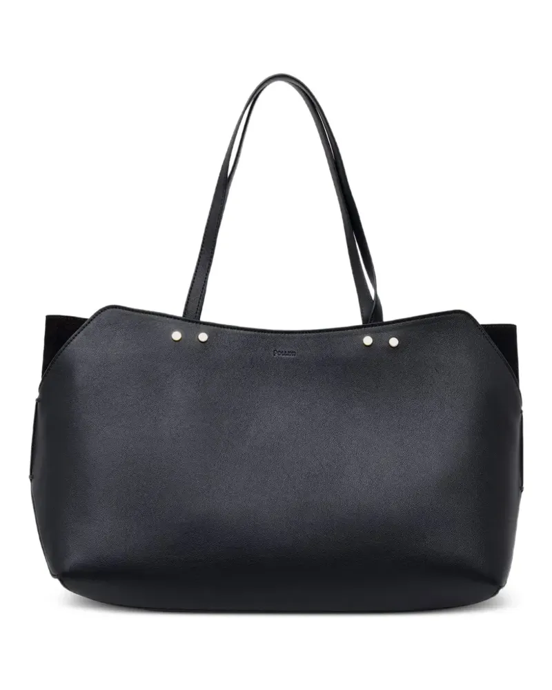 Pollini Handtasche mit Logo-Prägung - Schwarz Schwarz