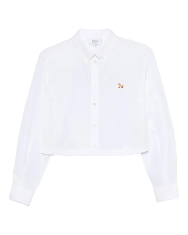 Kitsuné Hemd mit Logo-Patch - Weiß Weiß