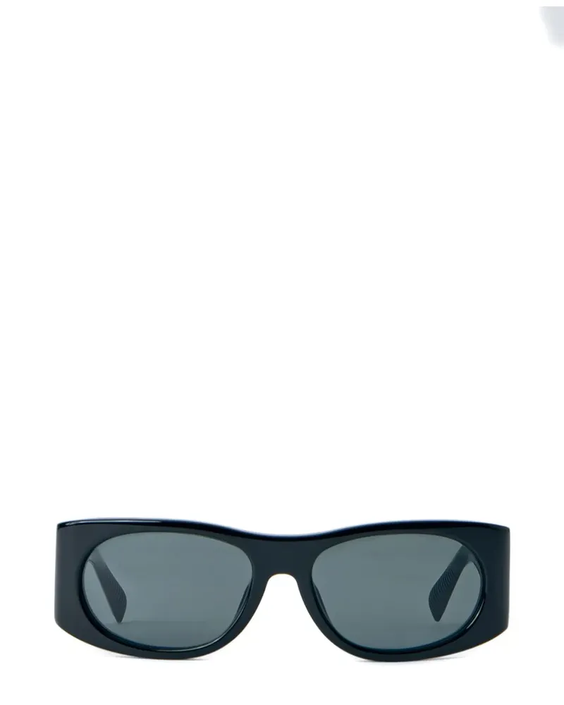 Jacquemus logo-engraved rectangular-frame sunglasses - Schwarz Schwarz