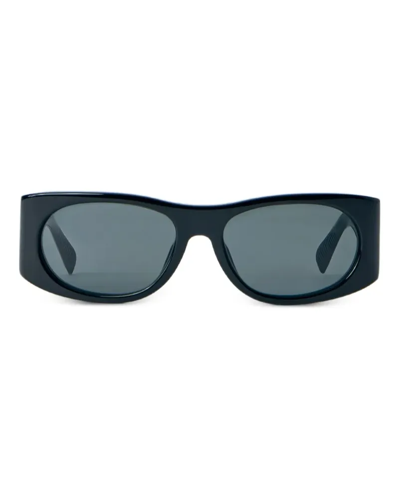 Jacquemus logo-engraved rectangular-frame sunglasses - Schwarz Schwarz