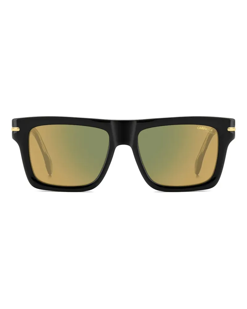 Carrera Sonnenbrille mit eckigem Gestell - Schwarz Schwarz