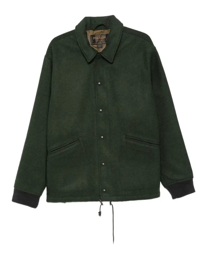 Filson logo-embroidered drawstring-hem shirt jacket - Grün Grün
