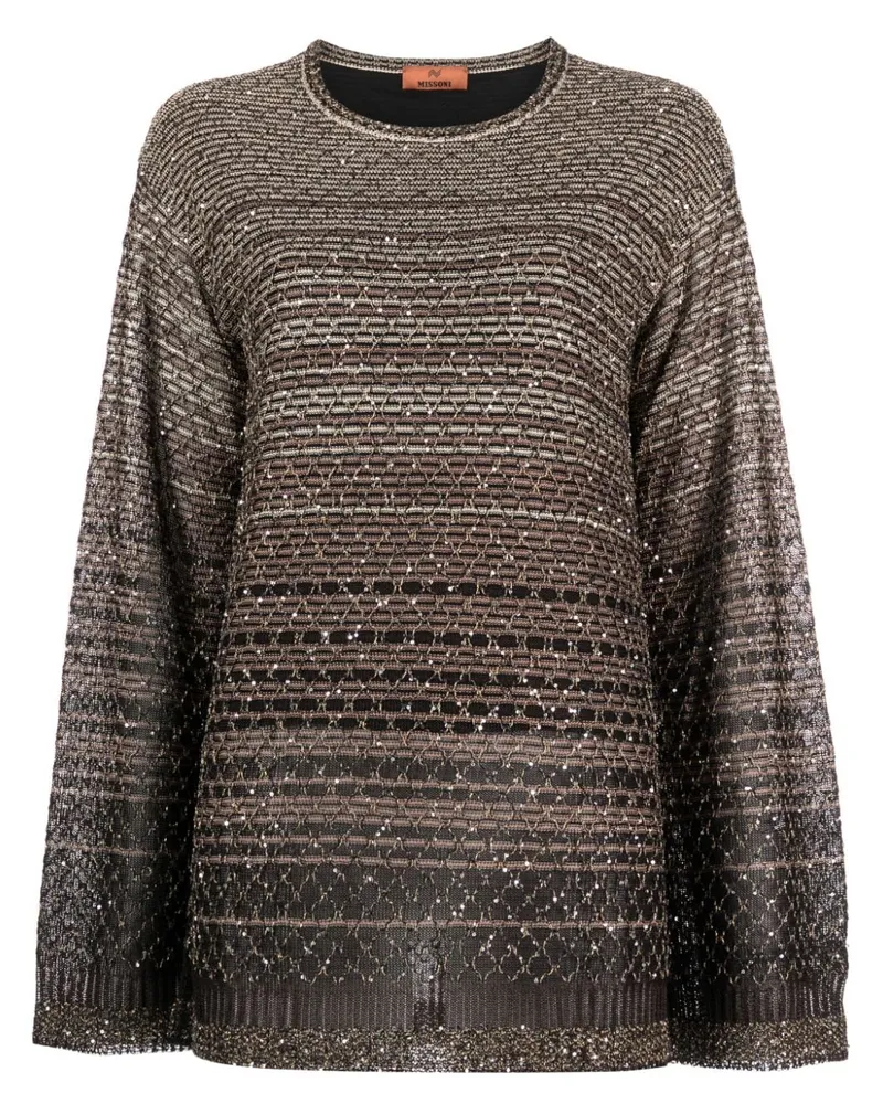 Missoni Gestreifter Pullover - Schwarz Schwarz