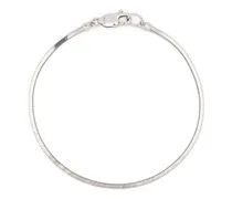 square snake-chain sterling silver bracelet