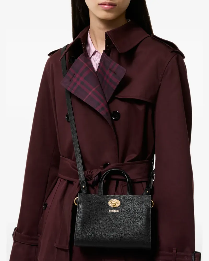 Burberry Micro Cotswolds Check tote ​ - Schwarz Schwarz