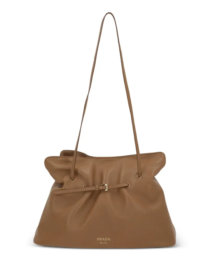 Prada small Dada nappa leather shoulder bag - Braun Braun