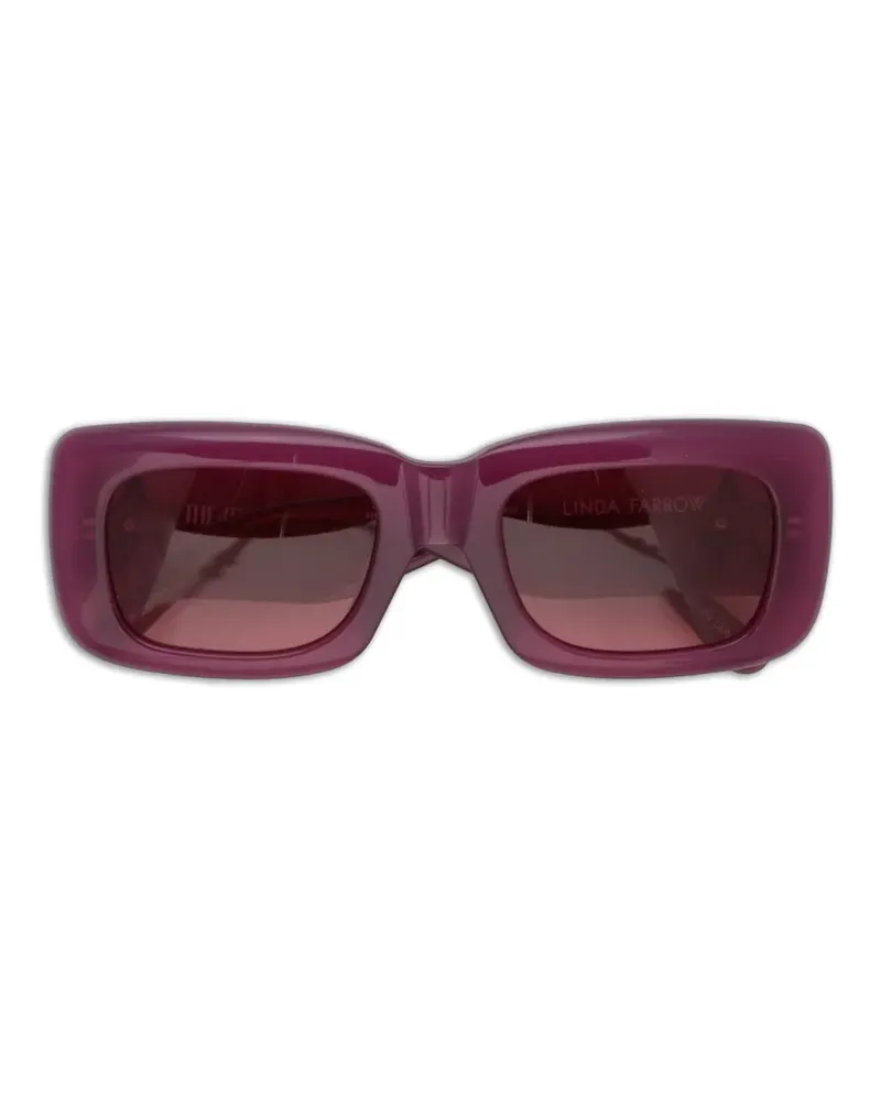 ATTICO x Linda Farrow Marfa rectangle-frame sunglasses - Rot Rot
