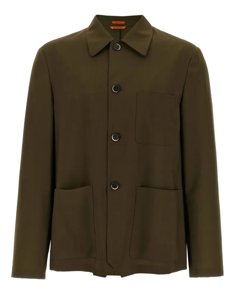 BARENA Hemdjacke mit geknöpften Manschetten - Grün Grün