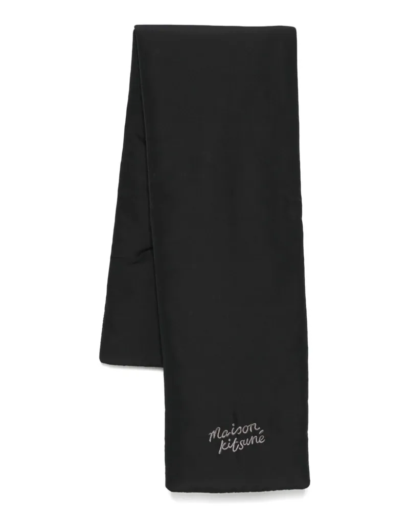 Kitsuné Gefütterter Schal - Schwarz Schwarz