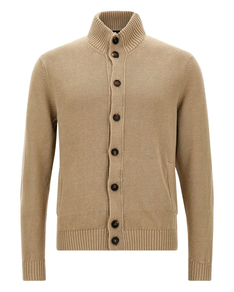 Zanone Geknöpfter Cardigan mit Stehkragen - Braun Braun