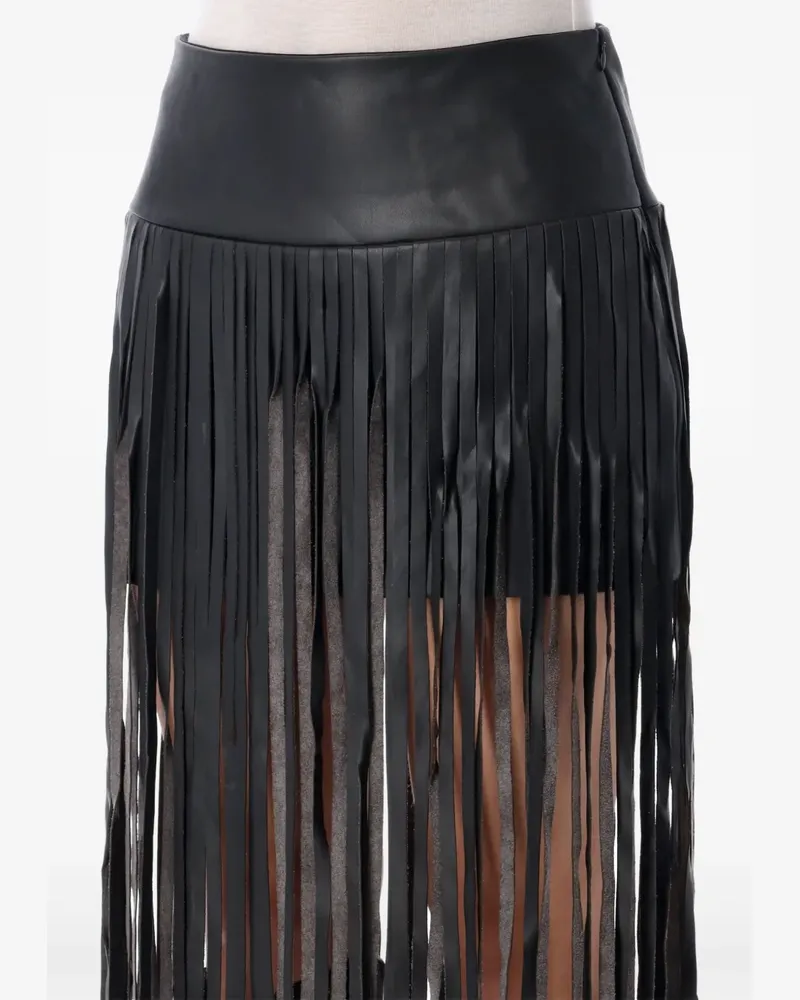 The Garment Midirock mit Fransen - Schwarz Schwarz