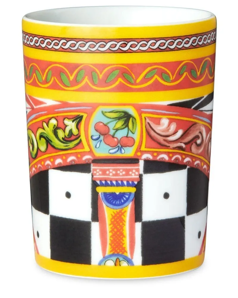 Dolce & Gabbana Porzellantasse mit Archiv-Print - Gelb Gelb