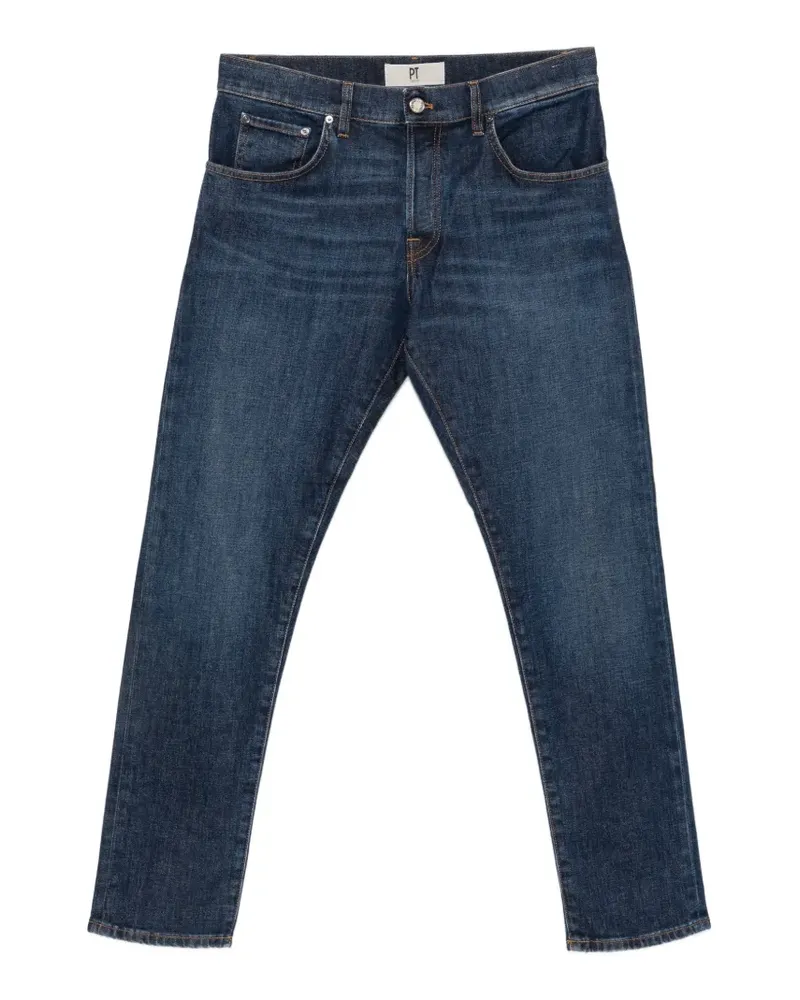 PT TORINO Ausgeblichene Straight-Leg-Jeans - Blau Blau
