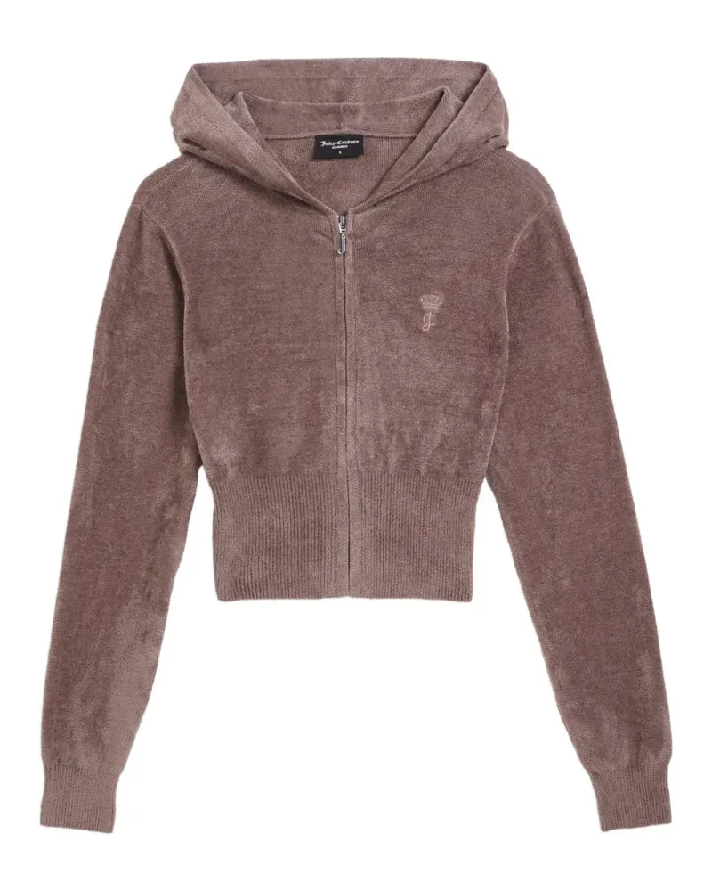 Juicy Couture Kapuzenjacke mit Logo-Stickerei - Braun Braun