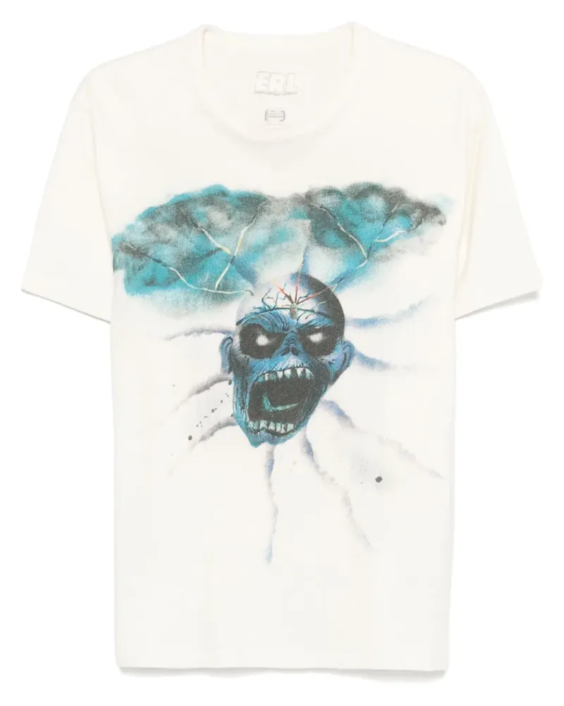 ERL Skull T-Shirt - Nude Nude