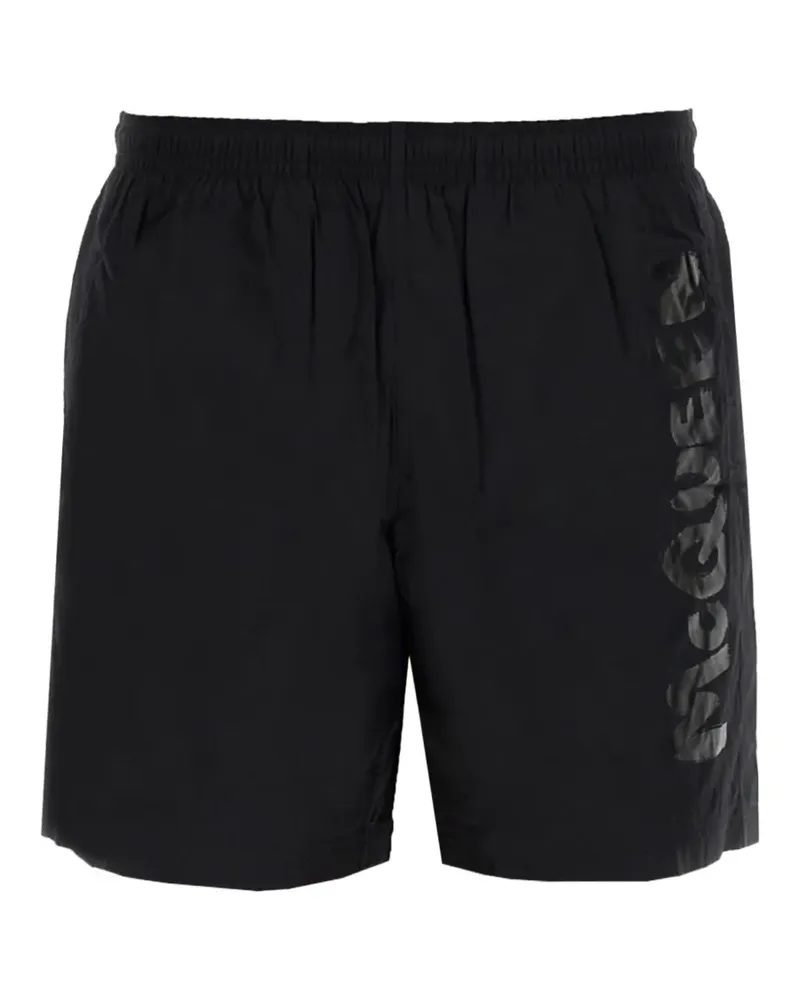 Alexander McQueen logo-print swim shorts - Schwarz Schwarz