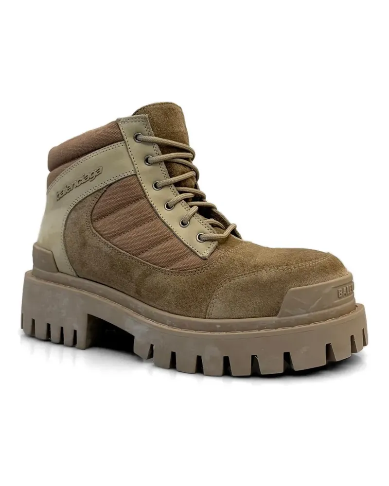 Balenciaga Bikerschuhe aus Wildleder - Braun Braun