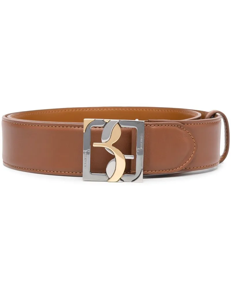 Billionaire Gürtel mit Logo-Schnalle - Braun Braun