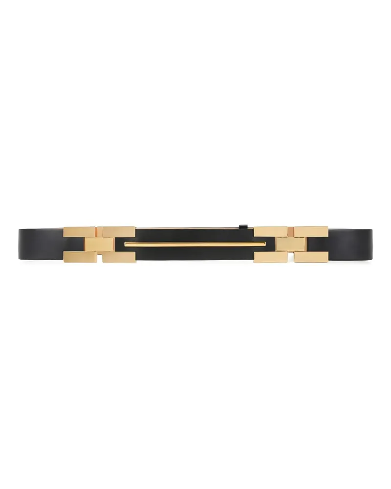 Elisabetta Franchi metal plate adjustable belt - Schwarz Schwarz