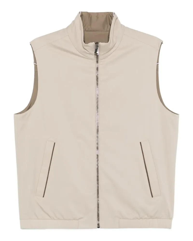 Canali zip-fastening gilet - Nude Nude