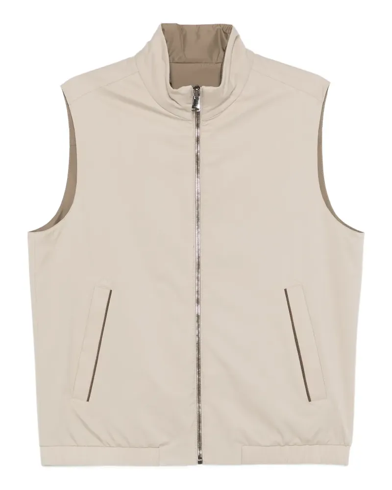 Canali zip-fastening gilet - Nude Nude