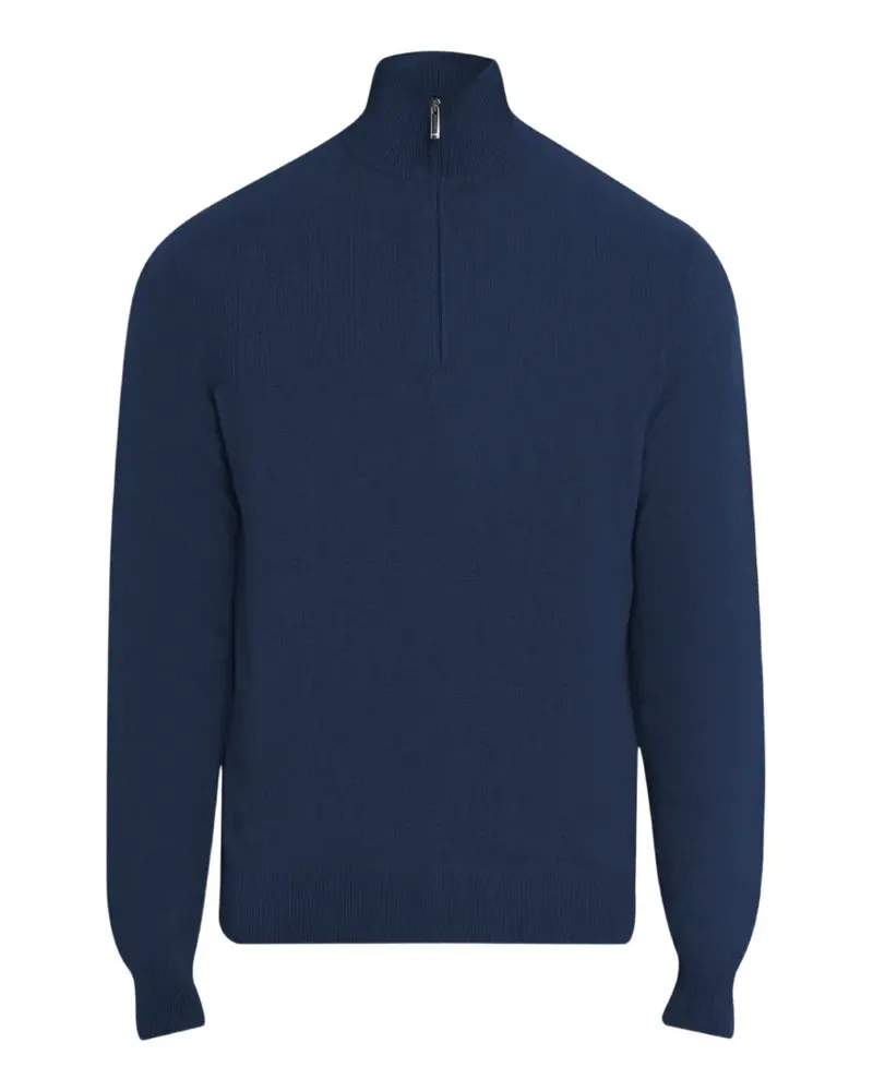 Massimo Alba quarter-zip knitted sweater - Blau Blau